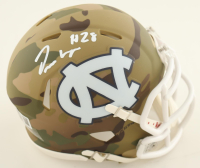 Omarion Hampton Signed North Carolina Tar Heels Camo Alternate Speed Mini Helmet (Beckett) at PristineAuction.com