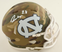 Omarion Hampton Signed North Carolina Tar Heels Camo Alternate Speed Mini Helmet (Beckett) at PristineAuction.com