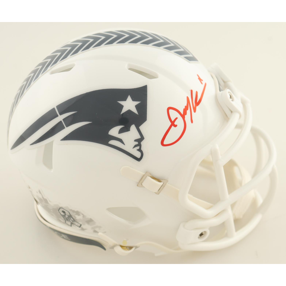 Julian Edelman Signed Patriots Salute To Service Alternate Speed Mini Helmet (JSA) at PristineAuction.com