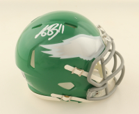 A.J. Brown Signed Eagles Throwback Alternate Speed Mini Helmet (Beckett) at PristineAuction.com