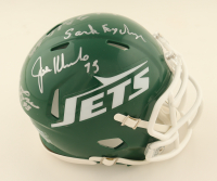 Jets "Sack Exchange" Mini Helmet Signed by (4) with Mark Gastineau, Joe Klecko, Marty Lyons & Abdul Salaam (JSA) at PristineAuction.com