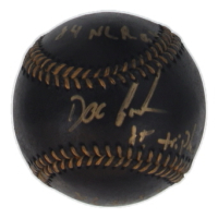 Dwight "Doc" Gooden Signed OML Black Leather Baseball with Multiple Career Stat Inscriptions (JSA) at PristineAuction.com
