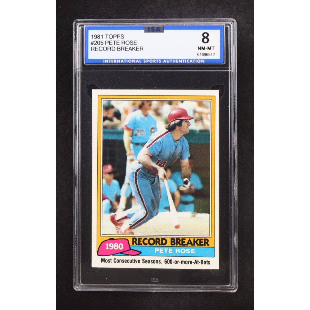 Pete Rose 1981 Topps #205 RB (ISA 8) at PristineAuction.com