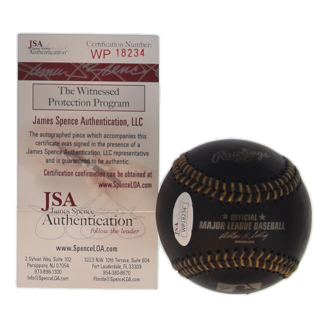 Curt Schilling Signed OML Black Leather Baseball (JSA) at PristineAuction.com Curt Schilling Signed OML Black Leather Baseball (JSA) at PristineAuction.com