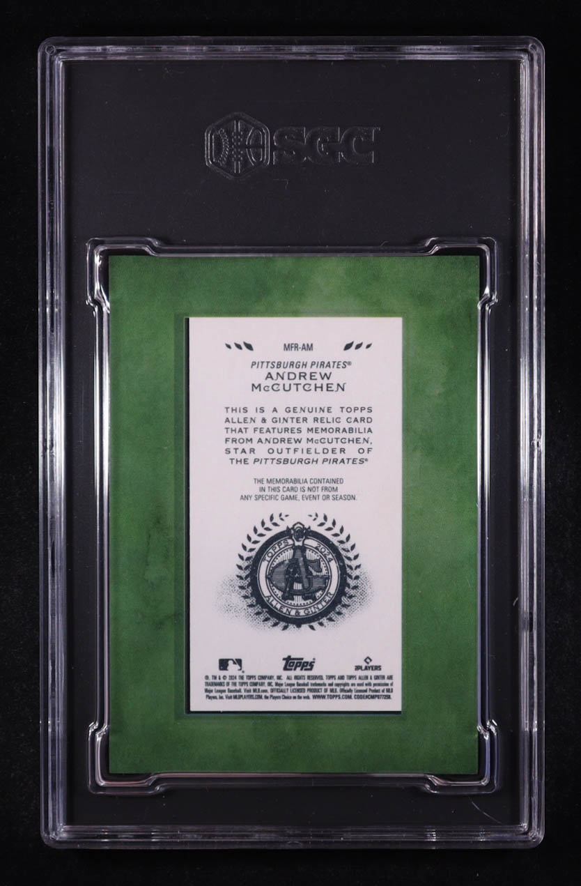 Andrew McCutchen 2024 Topps Allen and Ginter Mini Framed Relics #MFRAM (SGC 9.5) at PristineAuction.com Andrew McCutchen 2024 Topps Allen and Ginter Mini Framed Relics #MFRAM (SGC 9.5) at PristineAuction.com