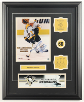 Mario Lemieux Signed Penguins Custom Framed Photo Display (JSA) at PristineAuction.com