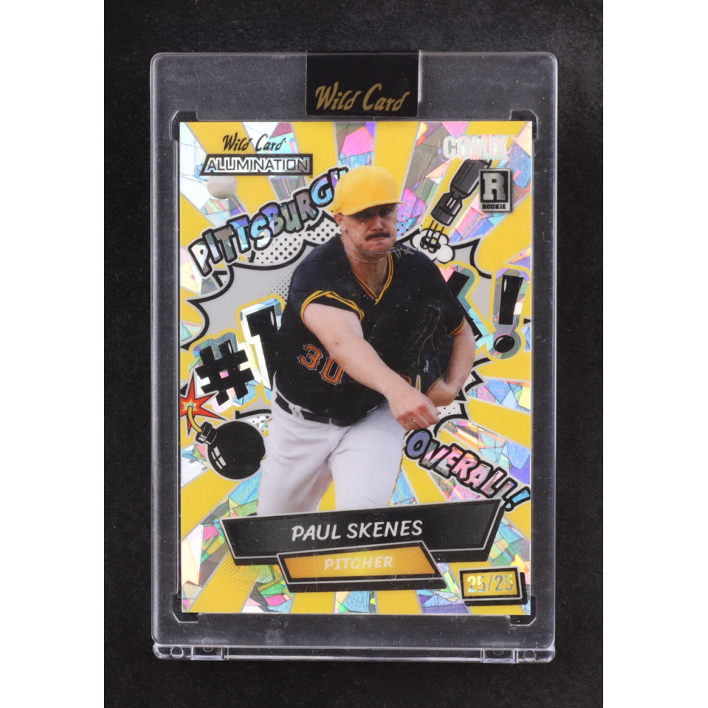 Paul Skenes 2024 Wild Card Alumination Comix #1 PICK! Silver Crystal #ACSN-PS1 #25/25 RC at PristineAuction.com