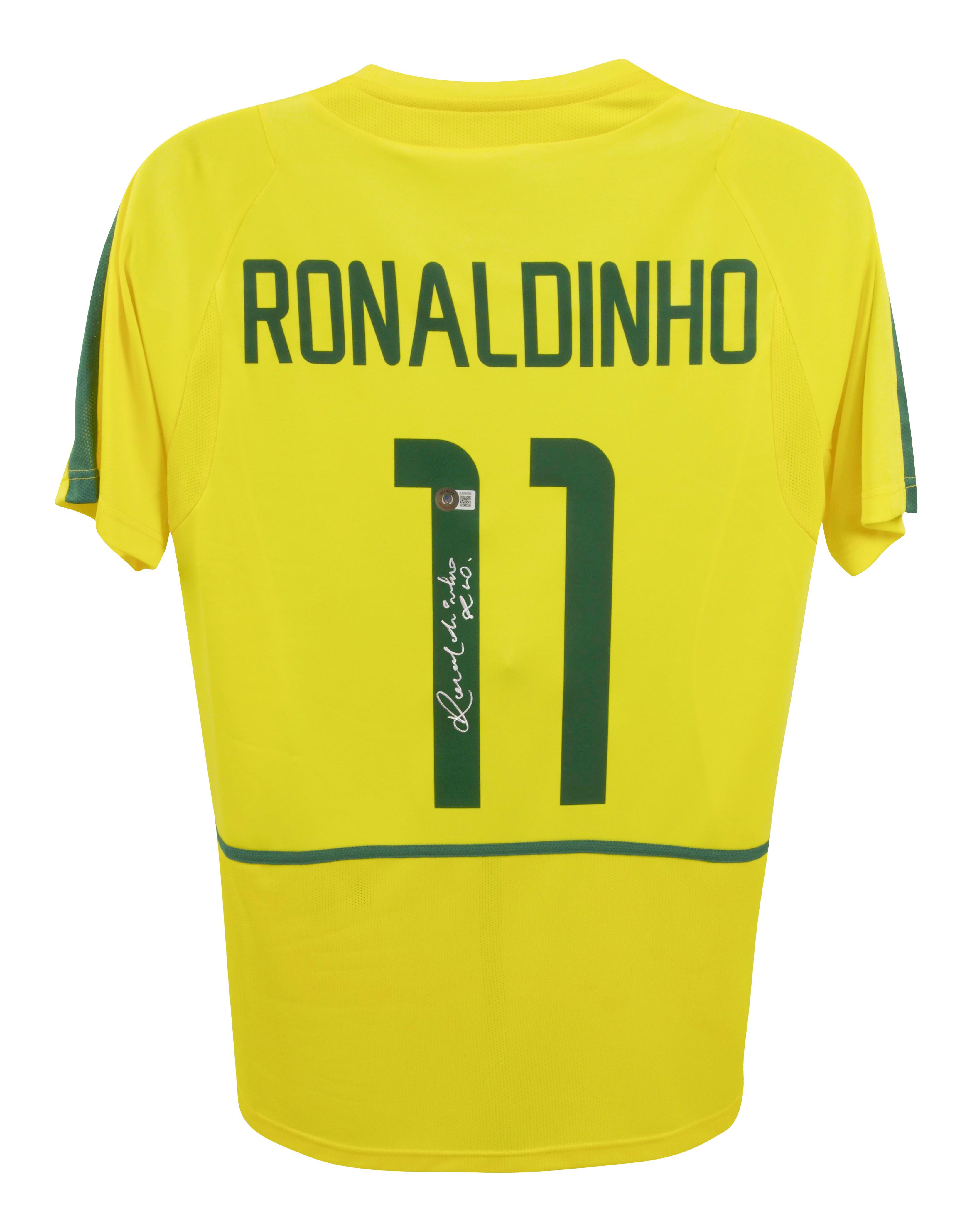 Ronaldinho Signed Brazil National Team Nike Authentic Jersey (Beckett) at PristineAuction.com Ronaldinho Signed Brazil National Team Nike Authentic Jersey (Beckett) at PristineAuction.com