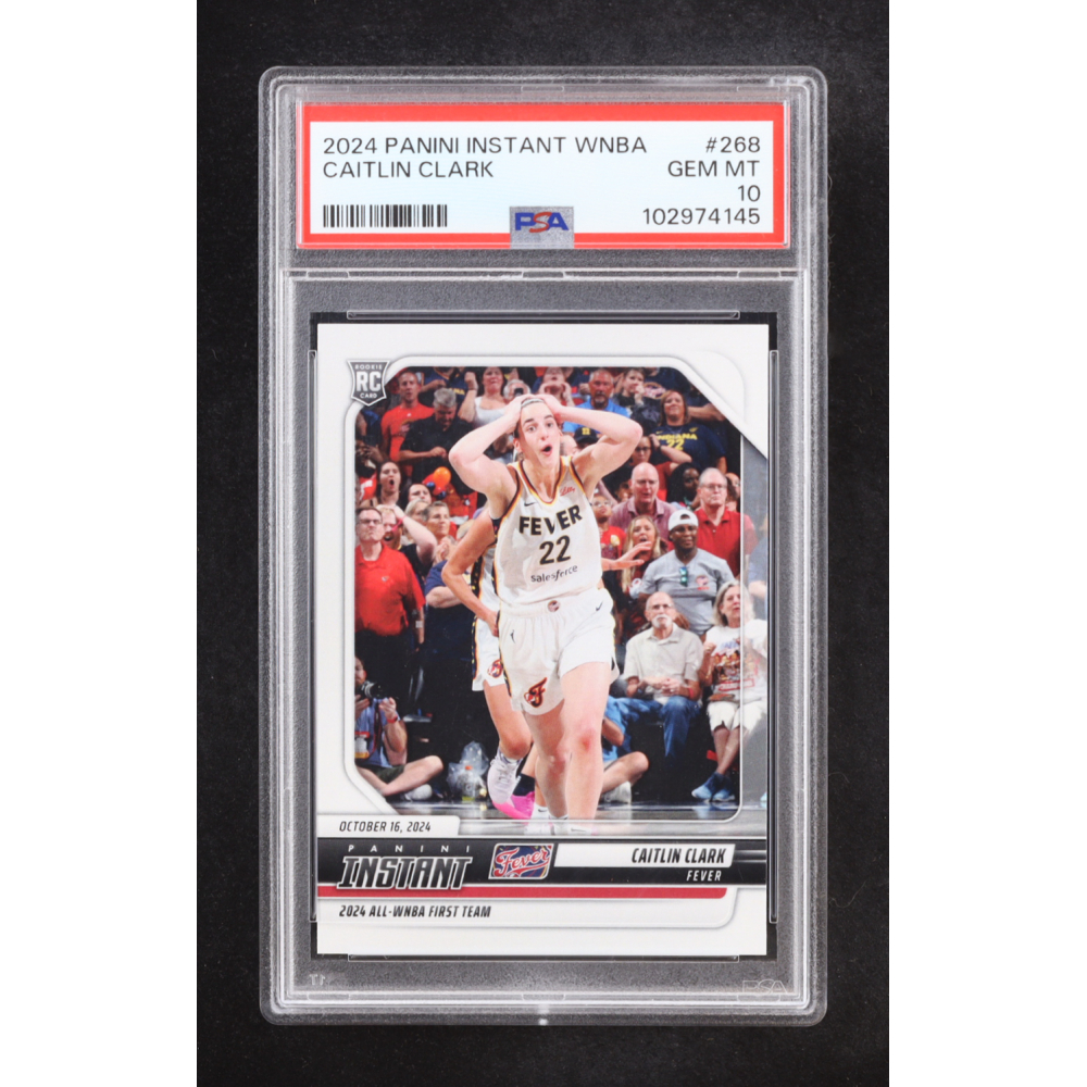 Caitlin Clark 2024 Panini Instant WNBA #268 RC (PSA 10) at PristineAuction.com