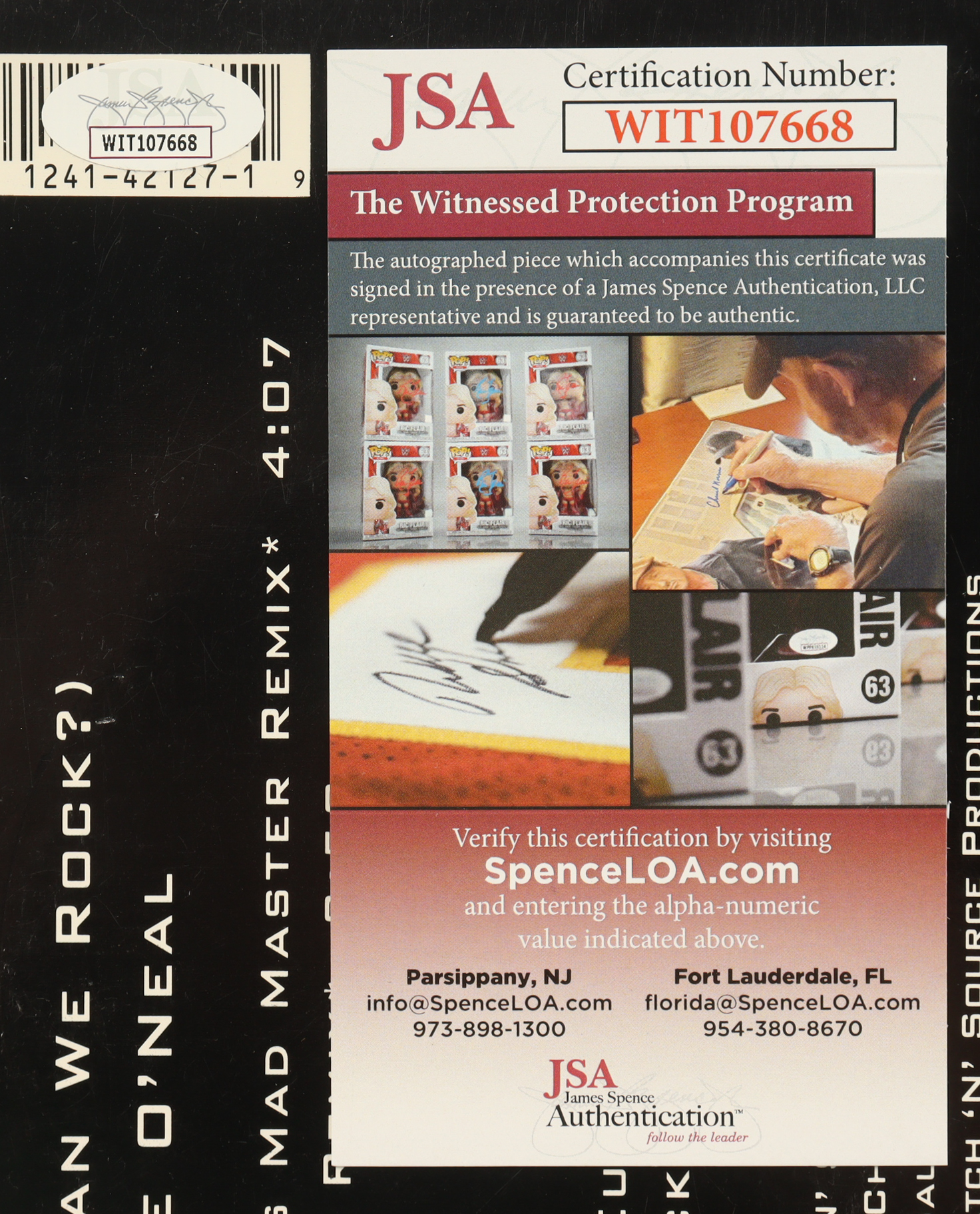 Shaquille O'Neal Signed "What's Up Doc? (Can We Rock)" Vinyl Record Album (JSA) at PristineAuction.com Shaquille O'Neal Signed "What's Up Doc? (Can We Rock)" Vinyl Record Album (JSA) at PristineAuction.com