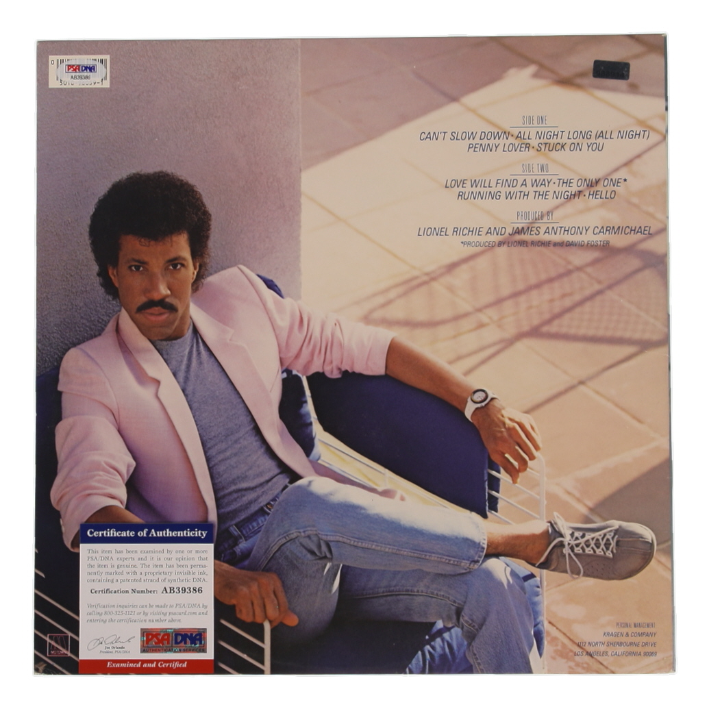 Lionel Richie Signed "Can't Slow Down" Vinyl Record Album (PSA) at PristineAuction.com Lionel Richie Signed "Can't Slow Down" Vinyl Record Album (PSA) at PristineAuction.com