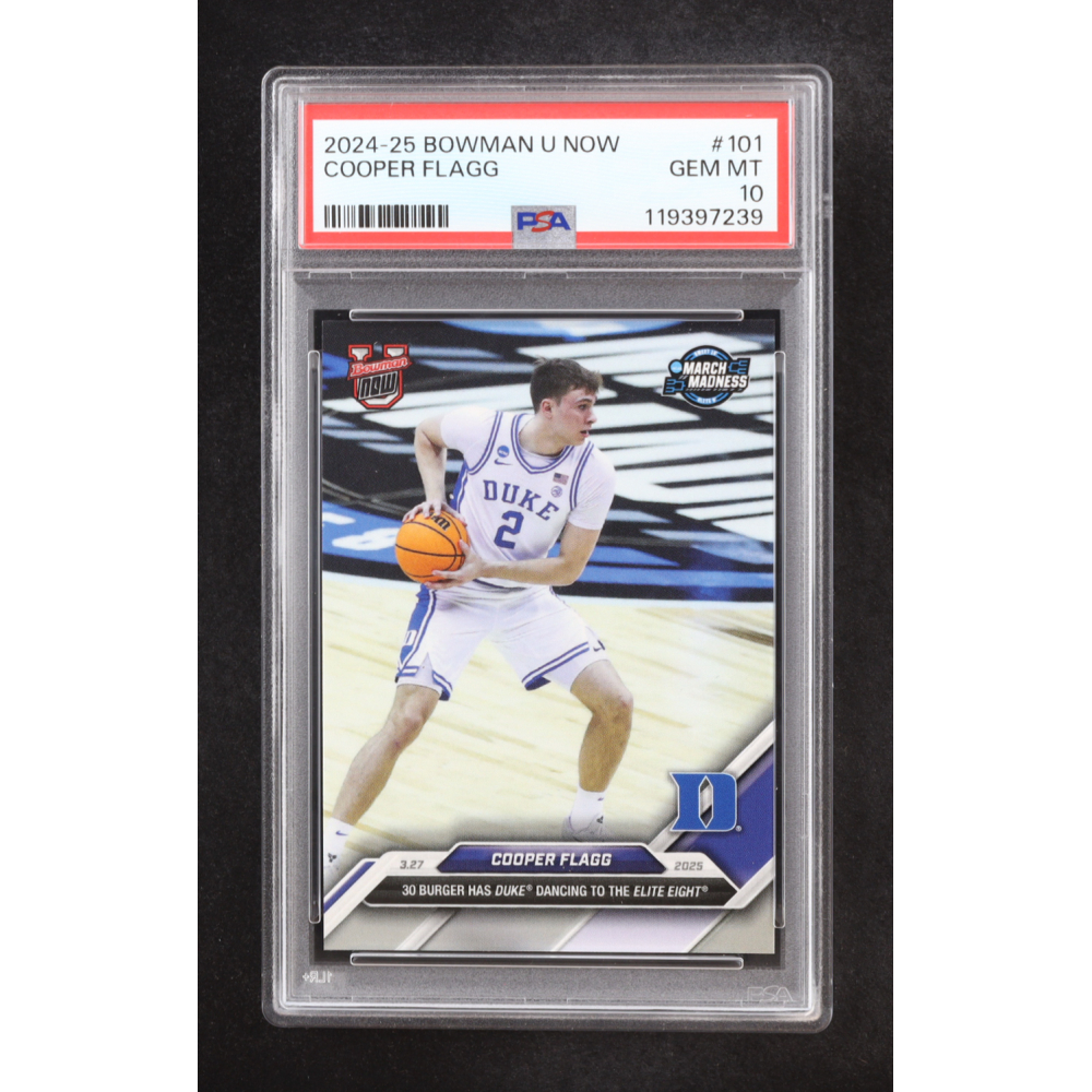 Cooper Flagg 2024-25 Bowman University Now #101 RC (PSA 10) at PristineAuction.com