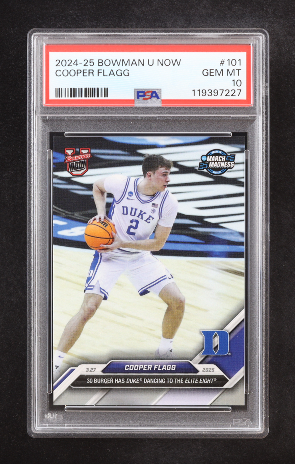Cooper Flagg 2024-25 Bowman University Now #101 RC (PSA 10) at PristineAuction.com Cooper Flagg 2024-25 Bowman University Now #101 RC (PSA 10) at PristineAuction.com