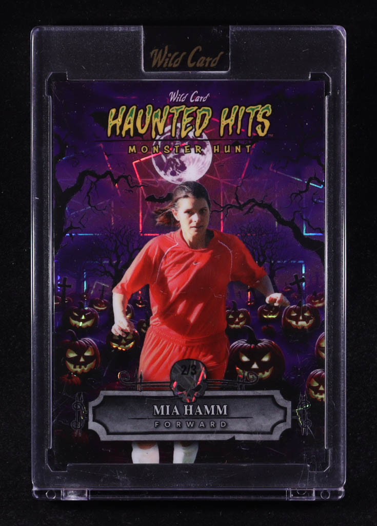Mia Hamm 2025 Wild Card Haunted Hits Monster Hunt Pumpkins Laser #MH #2 ...
