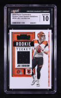 Joe Burrow 2020 Panini Contenders Rookie Ticket Swatches Variation #1 RC (CGC 10) at PristineAuction.com