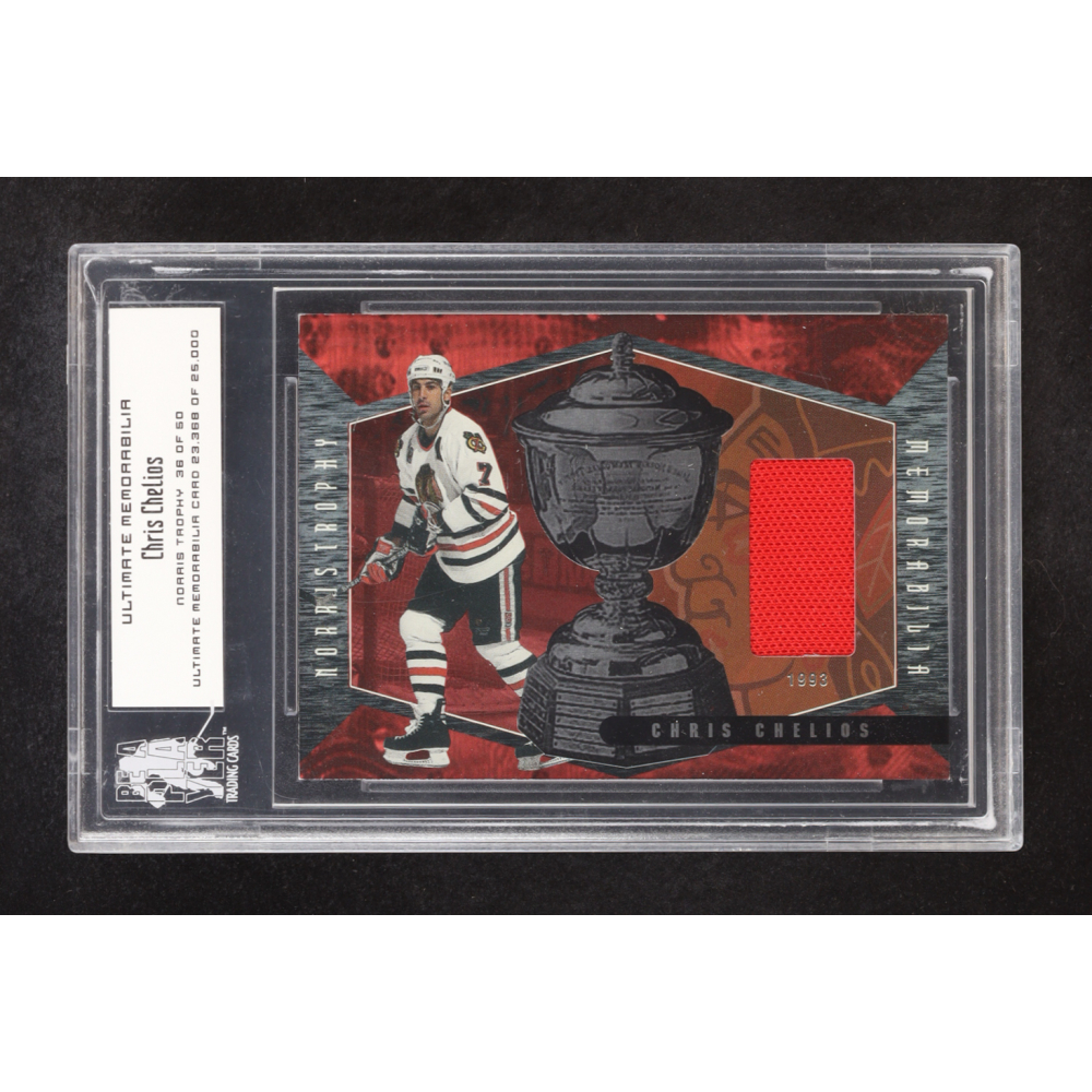 Chris Chelios 2000-01 BAP Ultimate Memorabilia Norris Trophy #N8 #36/50 (BAP) at PristineAuction.com