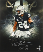 Charles Woodson Signed Raiders 20x24 Photo on Foam Board Inscribed "HOF 21" (Fanatics) at PristineAuction.com