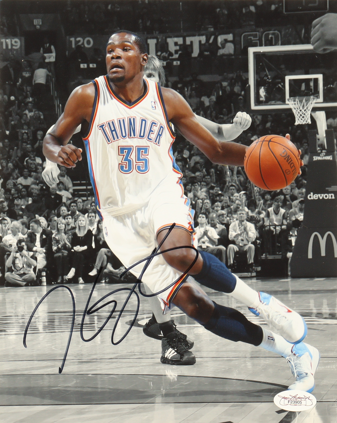 Kevin Durant Signed Thunder 8x10 Photo (JSA) at PristineAuction.com Kevin Durant Signed Thunder 8x10 Photo (JSA) at PristineAuction.com