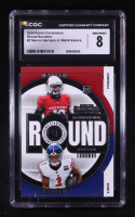 Malik Nabers / Marvin Harrison Jr. 2024 Panini Contenders Round Numbers #2 RC (CGC 8) at PristineAuction.com