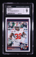 TreVeyon Henderson 2025 Score Rookies #59 RC (CGC 9) at PristineAuction.com