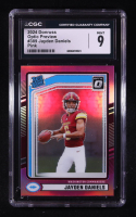 Jayden Daniels 2024 Donruss Optic Rated Rookies Preview Pink #389 RC (CGC 9) at PristineAuction.com