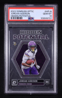 Jordan Addison 2023 Donruss Optic Hidden Potential #14 RC (PSA 10) at PristineAuction.com