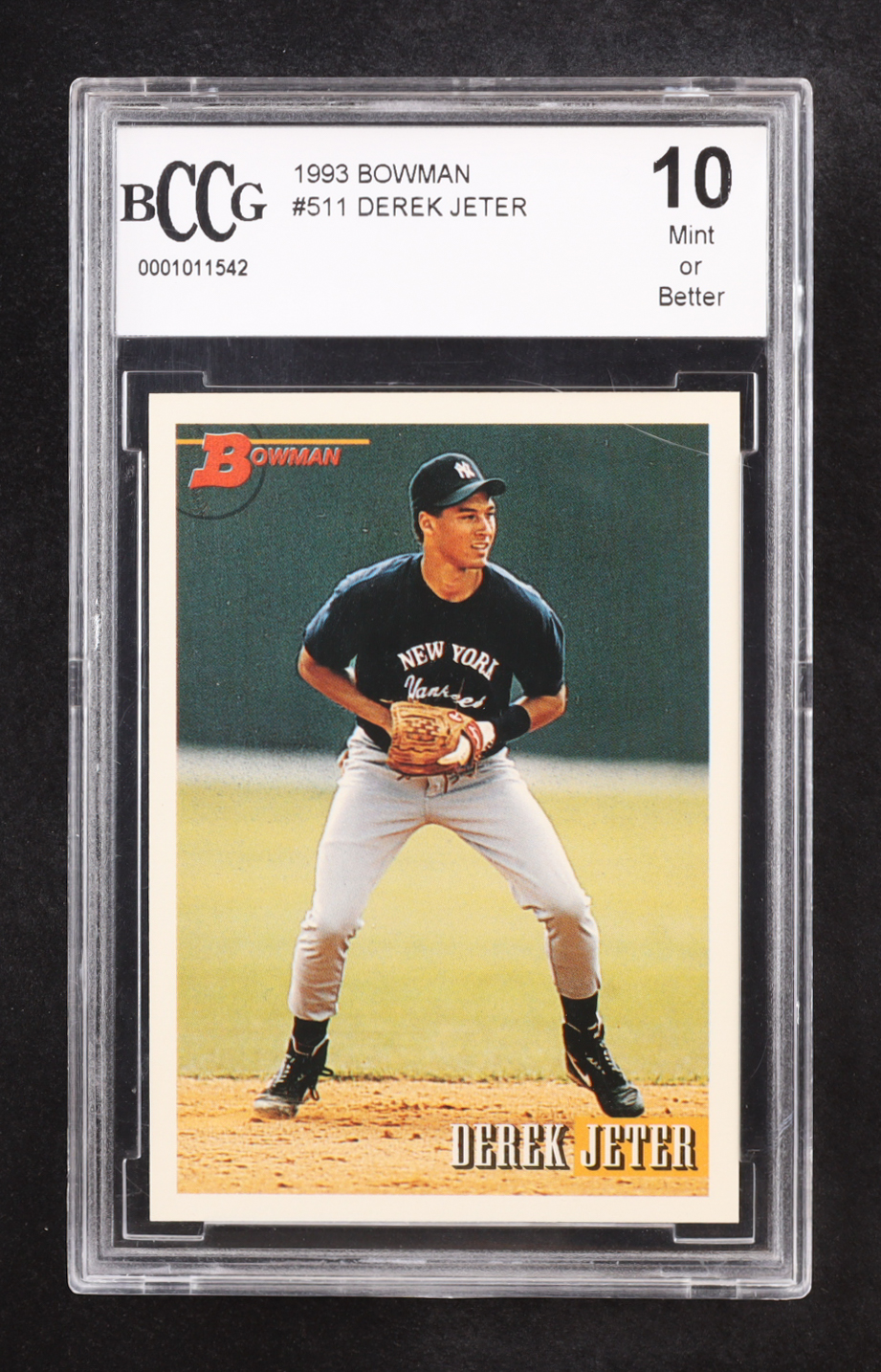 Derek Jeter 1993 Bowman #511 RC (BCCG 10) at PristineAuction.com Derek Jeter 1993 Bowman #511 RC (BCCG 10) at PristineAuction.com