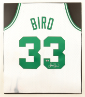 Larry Bird Signed Custom Matted Jersey Display (Fanatics) at PristineAuction.com