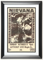 1989 Nirvana Custom Framed Concert Poster at PristineAuction.com