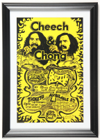 1972 Cheech & Chong Custom Framed Concert Poster at PristineAuction.com