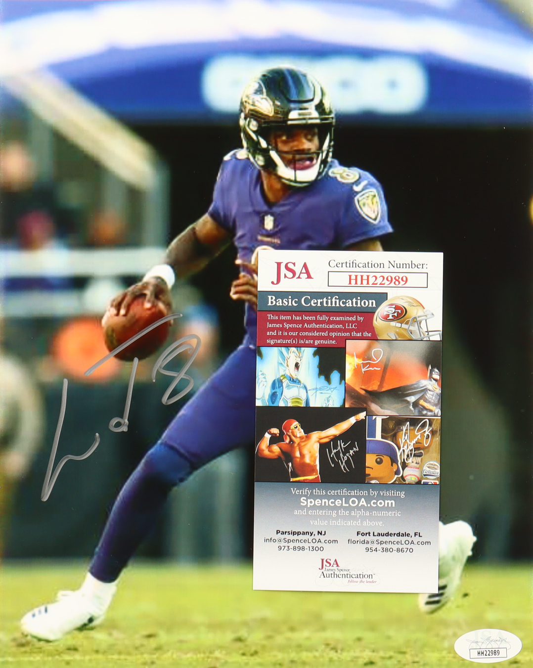 Lamar Jackson Signed Ravens 8x10 Photo (JSA) at PristineAuction.com Lamar Jackson Signed Ravens 8x10 Photo (JSA) at PristineAuction.com
