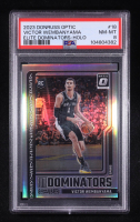 Victor Wembanyama 2023-24 Donruss Optic Elite Dominators Holo #18 RC (PSA 8) at PristineAuction.com