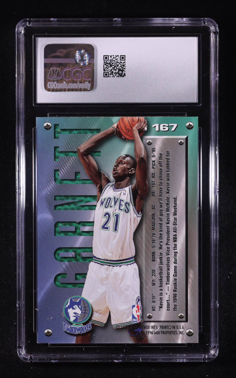 Kevin Garnett 1995-96 Metal #167 RC (CGC 8.5) at PristineAuction.com Kevin Garnett 1995-96 Metal #167 RC (CGC 8.5) at PristineAuction.com