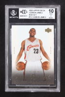LeBron James 2003 Upper Deck LeBron James Box Set #12 RC / Willing and Able (BCCG 10) at PristineAuction.com