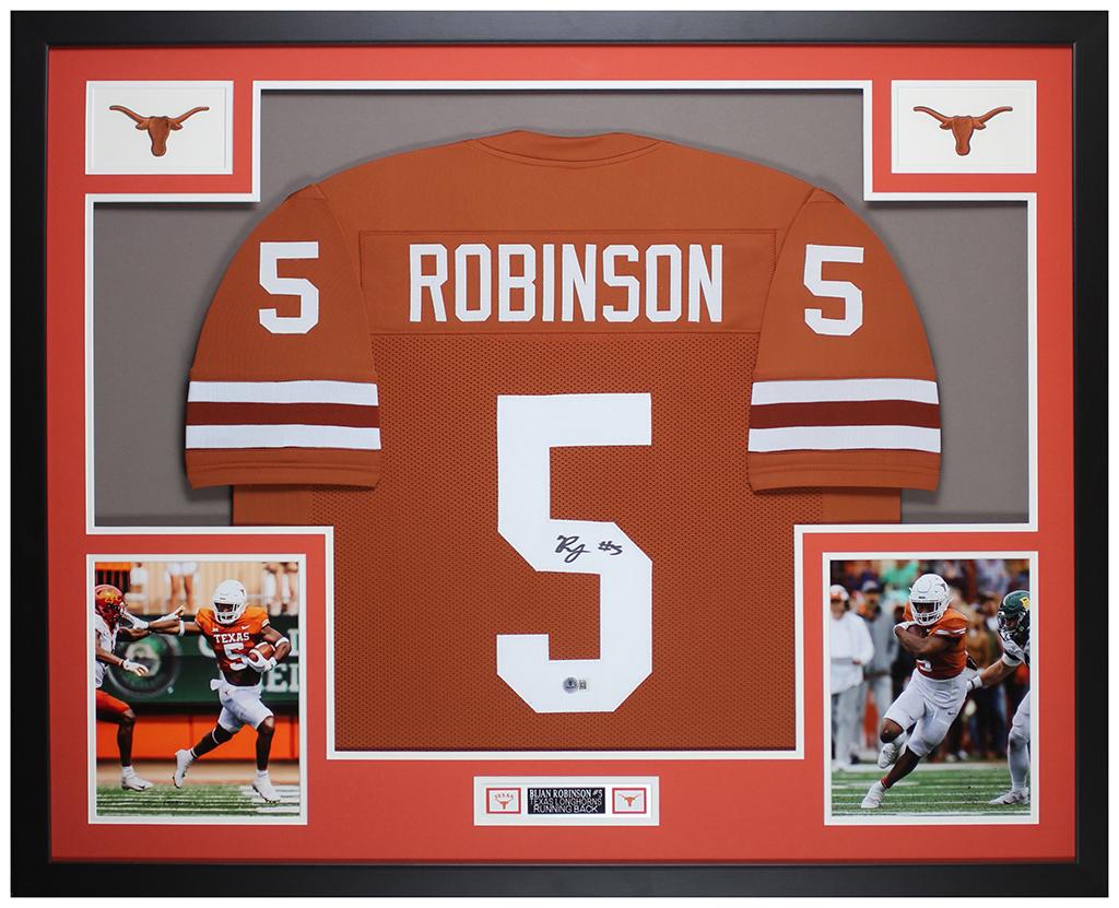 Bijan Robinson Signed Custom Framed Jersey Display (Beckett) at PristineAuction.com Bijan Robinson Signed Custom Framed Jersey Display (Beckett) at PristineAuction.com