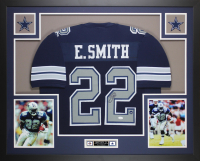 Emmitt Smith Signed Custom Framed Jersey Display (JSA) at PristineAuction.com
