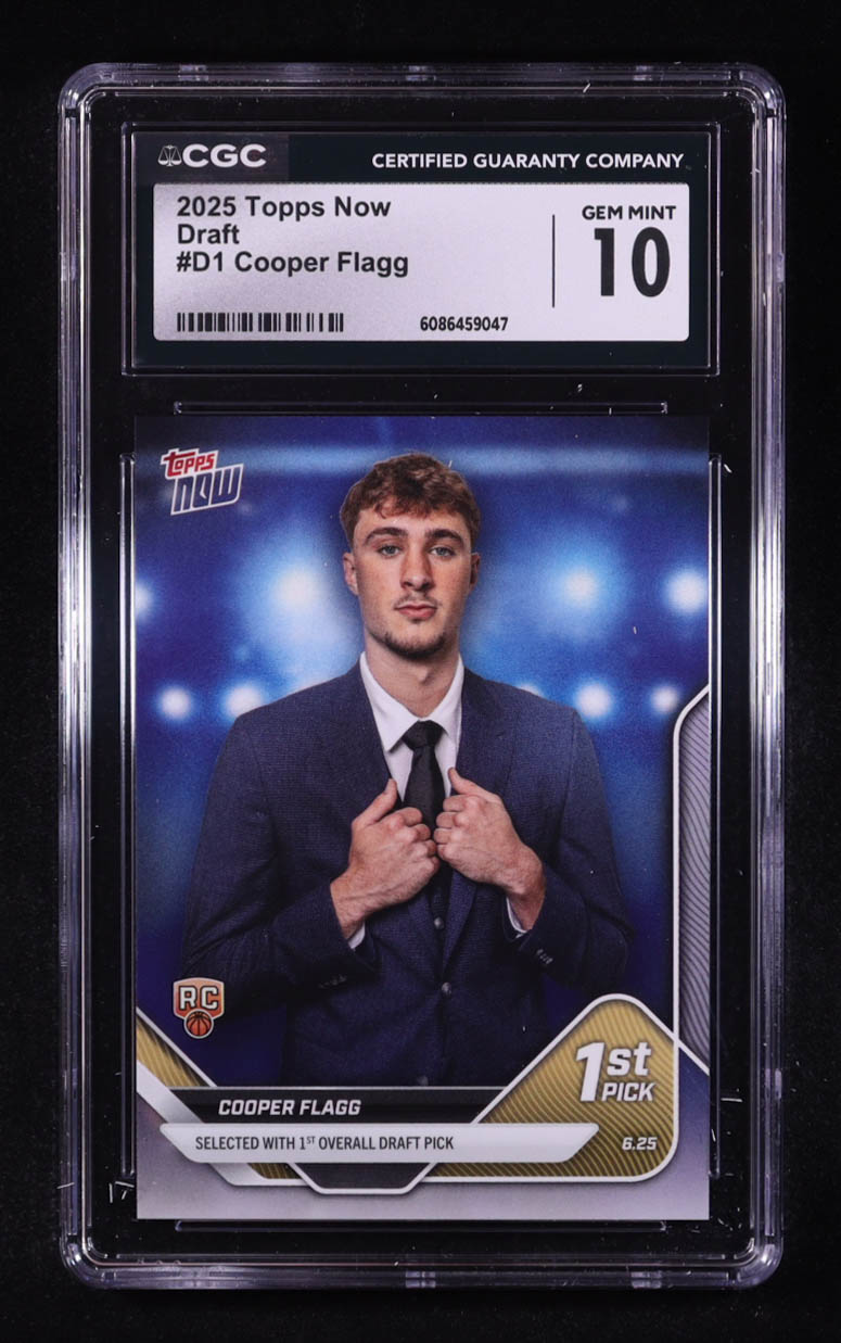 Cooper Flagg 2025-26 Topps Now #D1 RC (CGC 10) at PristineAuction.com Cooper Flagg 2025-26 Topps Now #D1 RC (CGC 10) at PristineAuction.com