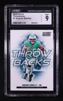 Saquon Barkley 2025 Score Throwbacks #1 (CGC 9) at PristineAuction.com