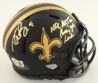 Drew Brees Signed Saints Eclipse Alternate Speed Mini Helmet Inscribed "NFL All Time Passing Yds Leader" (Beckett) at PristineAuction.com