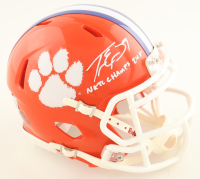Travis Etienne Signed Clemson Tigers Speed Mini Helmet Inscribed "Natl Champs 2018" (Beckett) at PristineAuction.com