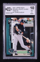 Ichiro Suzuki 2001 Upper Deck Rookie Update Ichiro Tribute to 51 #1 RC (BCCG 10) at PristineAuction.com