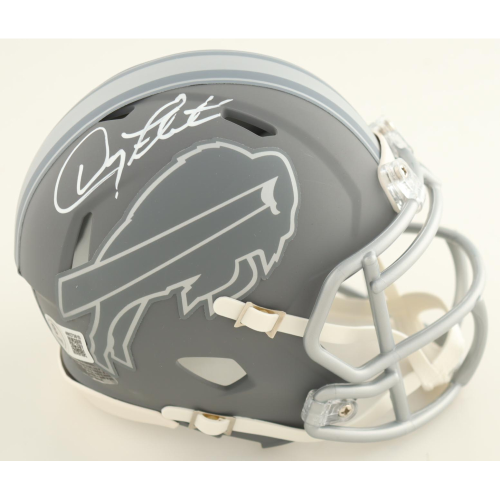 Doug Flutie Signed Bills Slate Alternate Speed Mini Helmet (Beckett) at PristineAuction.com