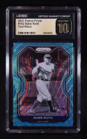 Babe Ruth 2021 Panini Prizm Prizms Teal Wave #182 (CGC 10 | Pristine Black Label) at PristineAuction.com