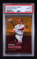 Shohei Ohtani 2022 Panini National Convention Orange #42 #117/199 (PSA 8) at PristineAuction.com