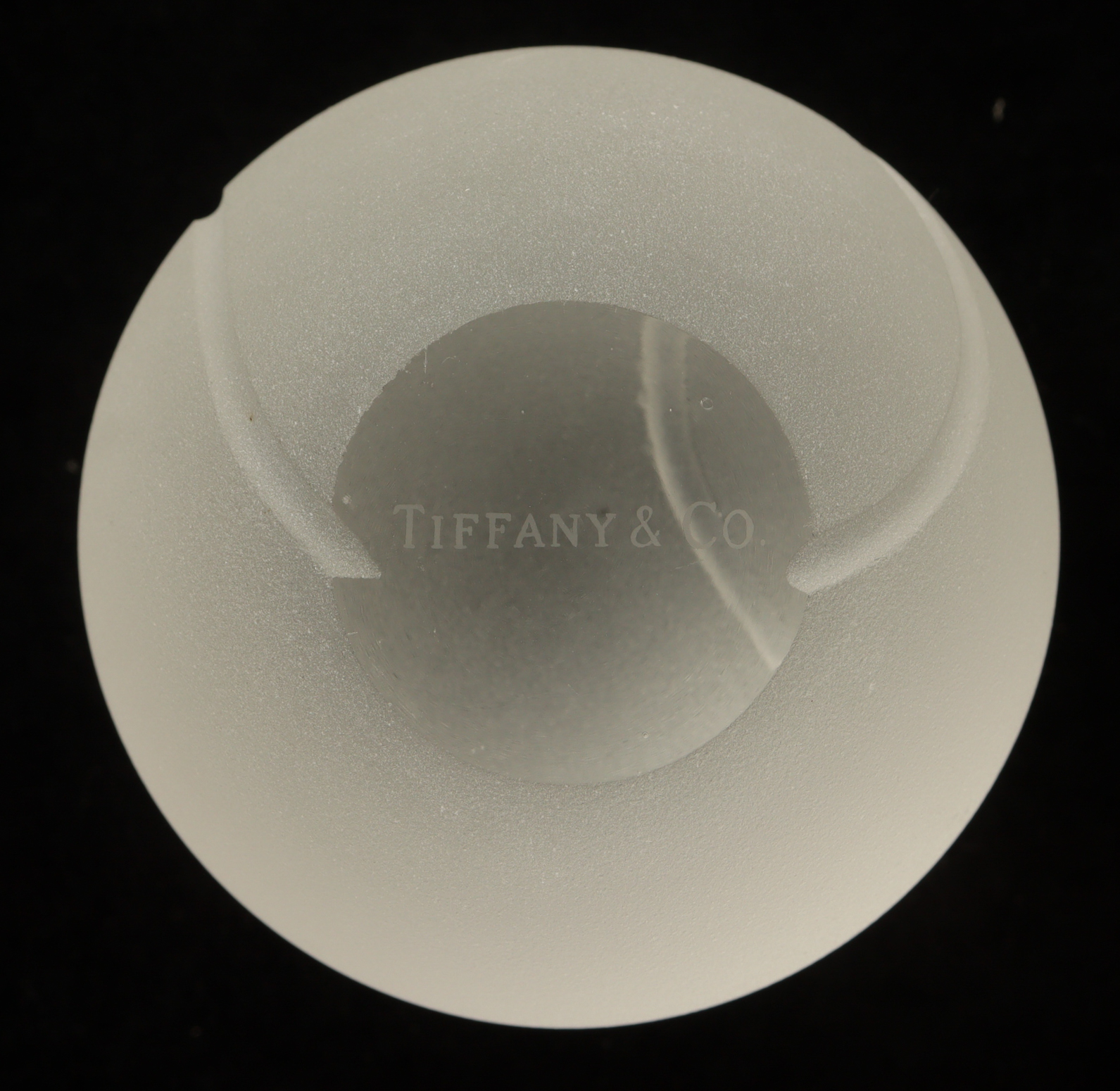 Tiffany & Co. Lead Crystal Tennis Ball With Wood & Acrylic Display Case at PristineAuction.com Tiffany & Co. Lead Crystal Tennis Ball With Wood & Acrylic Display Case at PristineAuction.com