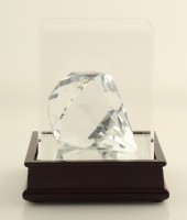 Tiffany & Co. Lead Crystal Diamond With Wood & Acrylic Display Case at PristineAuction.com