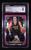 Caitlin Clark 2022-23 Bowman Chrome University Pink Refractors #50 RC (CGC 8) at PristineAuction.com