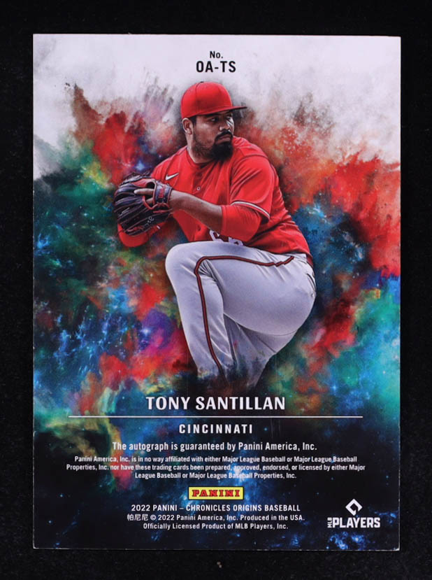 Tony Santillan 2022 Panini Chronicles Origins Autographs #1 #35/49 at PristineAuction.com Tony Santillan 2022 Panini Chronicles Origins Autographs #1 #35/49 at PristineAuction.com
