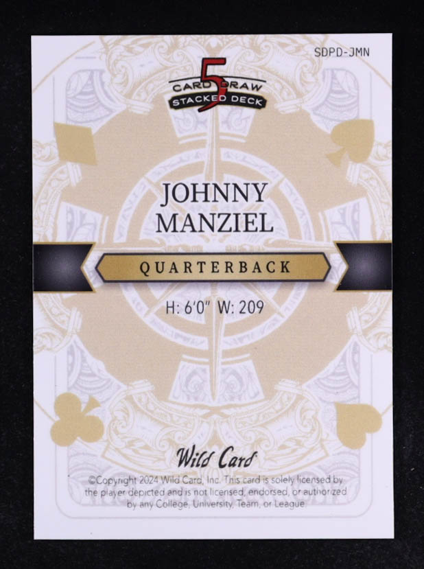 Johnny Manziel 2024 Wild Card 5 Card Draw Stacked Deck King of Diamonds Green Kaleidoscope #SDPD-JMN #2/3 at PristineAuction.com Johnny Manziel 2024 Wild Card 5 Card Draw Stacked Deck King of Diamonds Green Kaleidoscope #SDPD-JMN #2/3 at PristineAuction.com