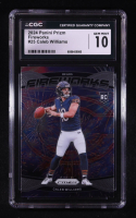 Caleb Williams 2024 Panini Prizm Fireworks #25 RC (CGC 10) at PristineAuction.com